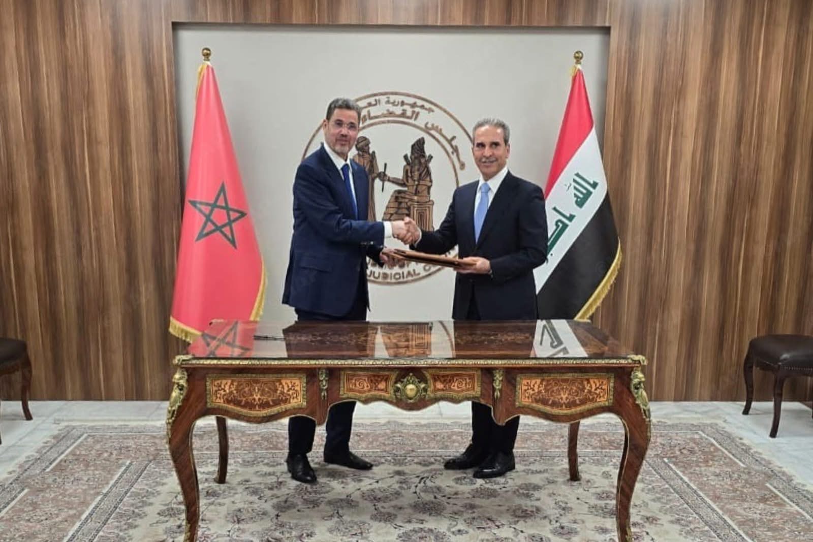 توقيع مذكرة تفاهم بين المغرب والعراق لتعزيز التعاون القضائي